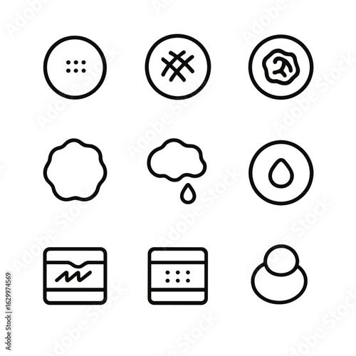 Bruise Severity Icons. Outline icon set of bruise severity: mild bruise, moderate bruise, severe bruise, hematoma, contusion,