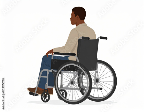 Person in Wheelchair Accessibility and Inclusion Illustration