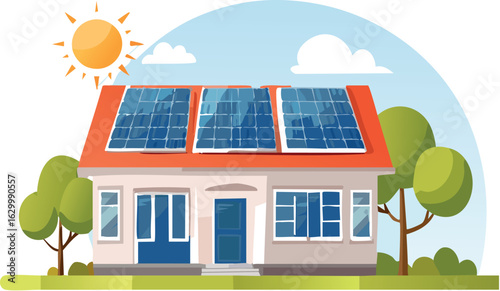 Solar Panels on Rooftop