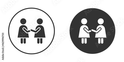 Twin icon. filled flat sign for mobile concept. Symbol, logo illustration.