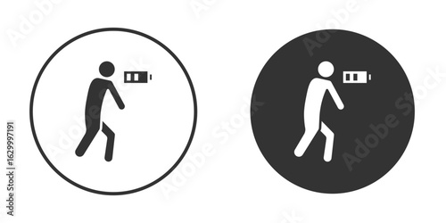 Tired person icon. filled flat sign for mobile concept. Symbol, logo illustration.