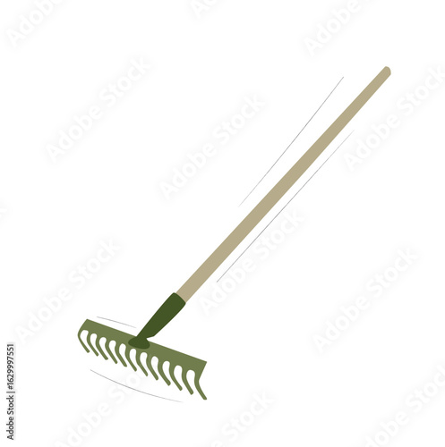 Garden rake Agriculture tool. Ground Cultivator. 