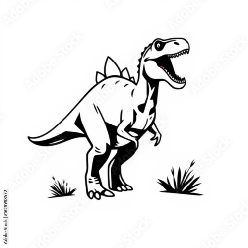 Allosaurus Black Animal Icon