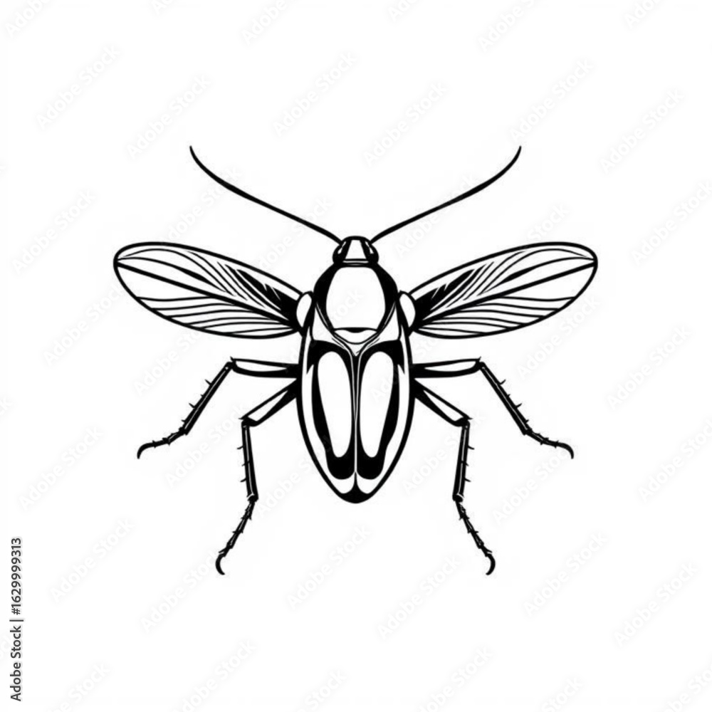 American Cockroach Illustration American Cockroach Illustration