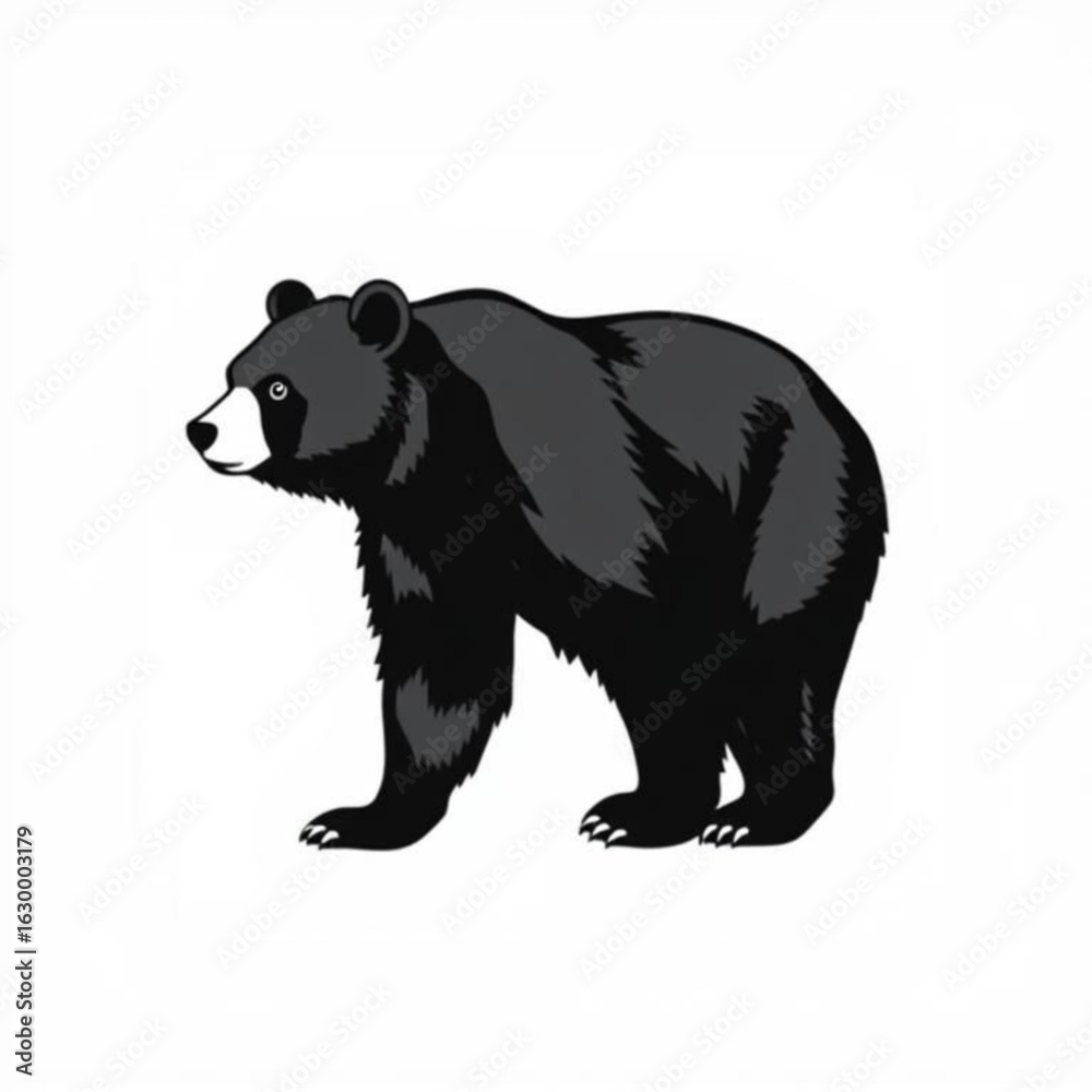 Obraz premium Asian Black Bear Icon