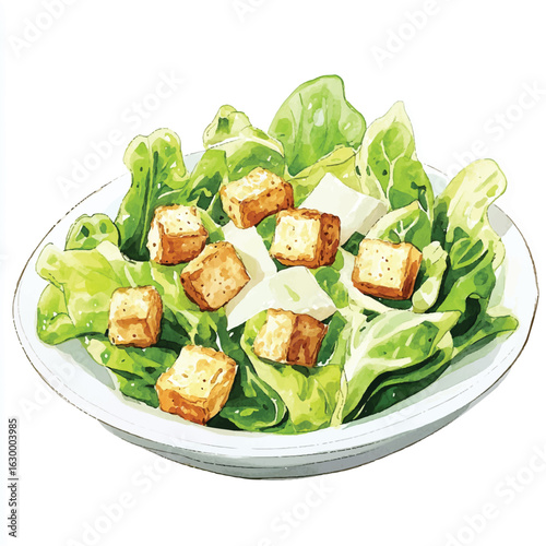 a cute caesar salad crispy romaine parmesan