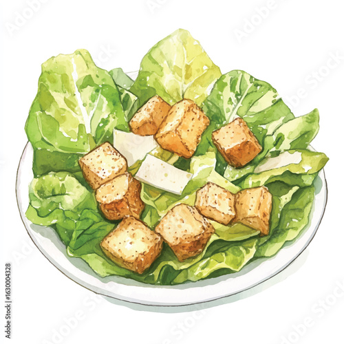 a cute caesar salad crispy romaine parmesan