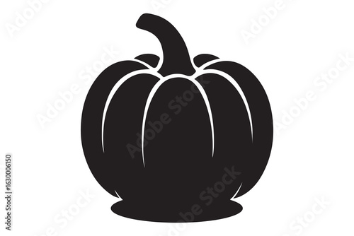 Pumpkin - squash for Halloween or Thanksgiving flat icon for apps and websites