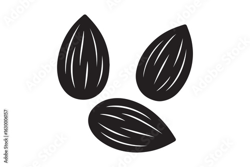 Almond icon. Nut vector illustration isolated on white background
