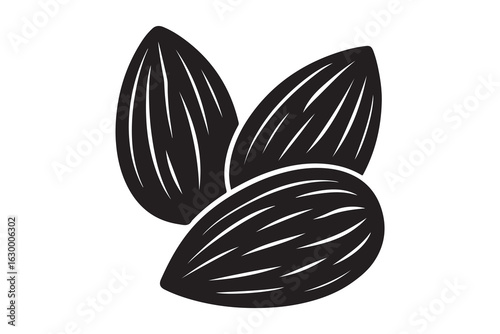 Almond icon. Nut vector illustration isolated on white background