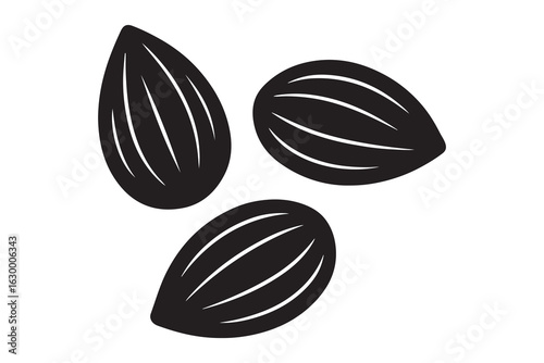 Almond icon. Nut vector illustration isolated on white background