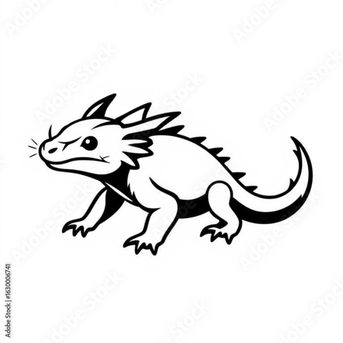 Black Axolotl Animal Icon