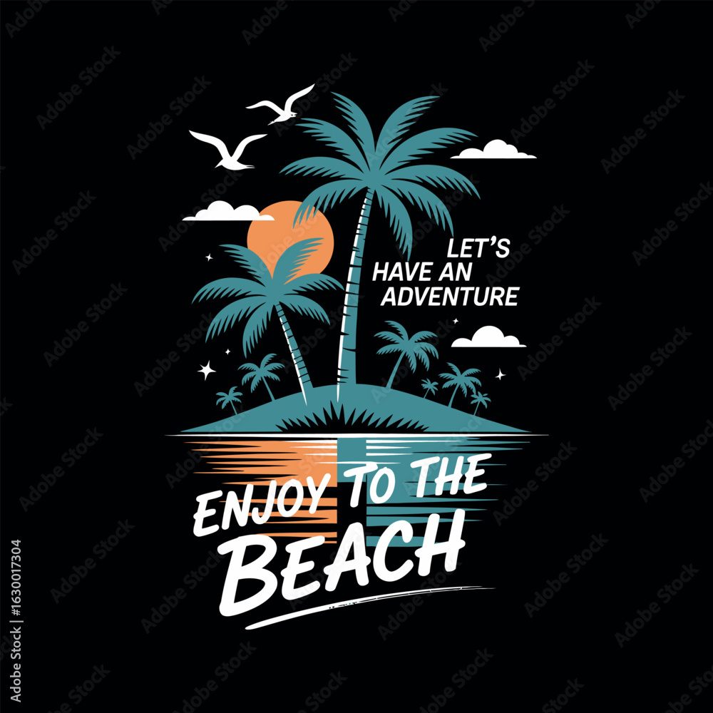 Naklejka premium Nature typography vector t-shirt design print