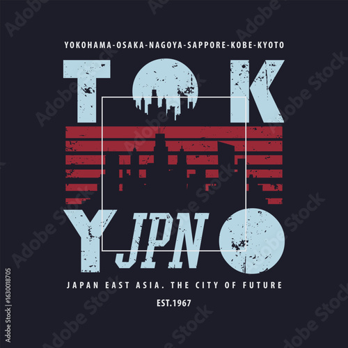 Tokyo graphic t-shirt and apparel design