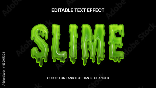 dripping slime editable text effect. halloween text effect	