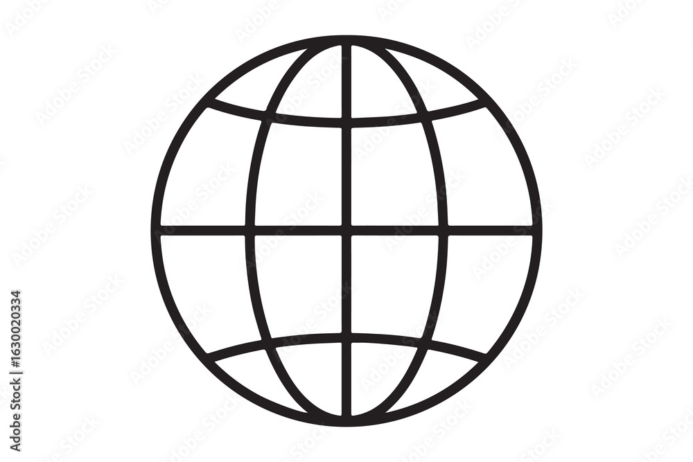 Simple illustration of a globe representing global connectivity and communication in a modern design. Generative AI Simple illustration of a globe representing global connectivity and communication in a modern design. Generative AI