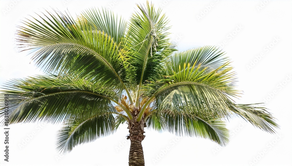 Obraz premium exotic tropical palm tree isolated for summer holiday relaxation outdoors