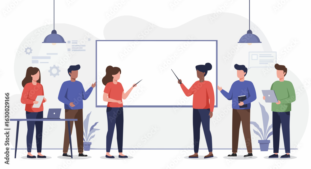 Fototapeta premium Diverse Business Team Collaboration and Presentation