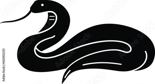 Vector art of elegant swan silhouette gracefully gliding across the water a simple yet striking vector illustration
