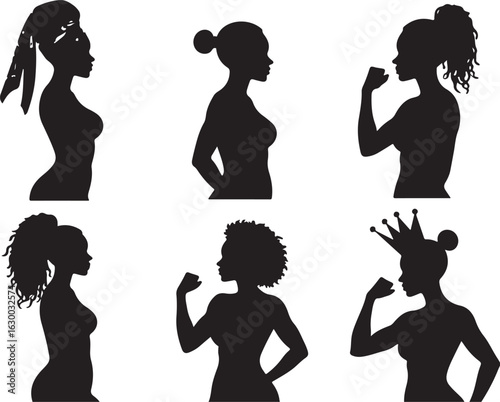 Empowering Black Women Silhouettes Celebrating Strength and Beauty