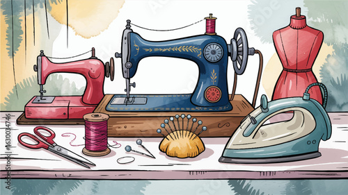 old sewing machine