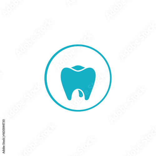 Tooth, Oral Care, and Medical Symbols Isolated on White Background. Dental Icon Vector Illustration.