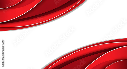 Dynamic Red Wave Design, Abstract Art, Digital Creation, Modern Aesthetic, Minimalist Style