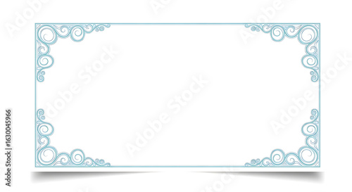 Elegant Decorative Border Design, Graphic Illustration, Minimalist Style, Visual Art