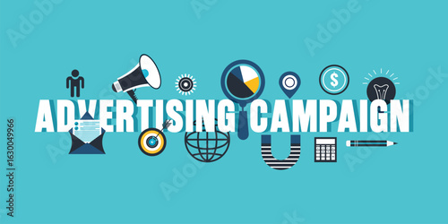 Advertising campaign word concepts banner