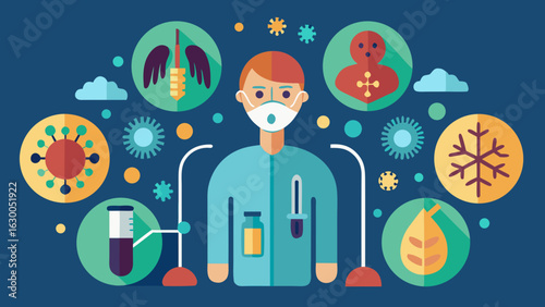 Legionnaires’ Disease Infographic – Symptoms, Causes and Prevention (Vector Illustration)