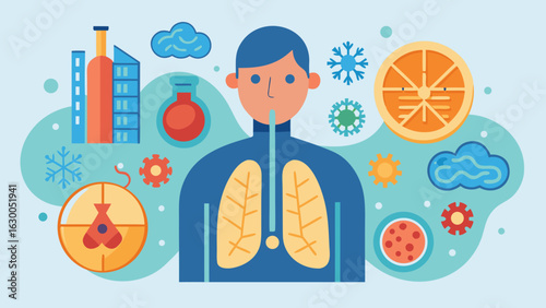 Legionnaires’ Disease Infographic – Symptoms, Causes and Prevention (Vector Illustration)