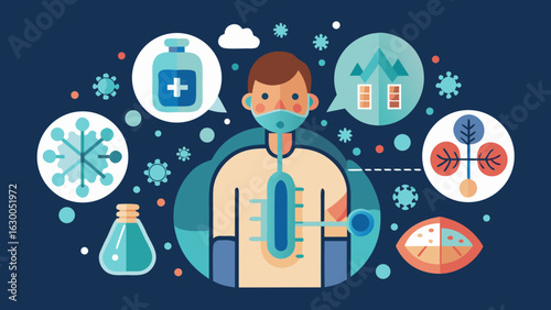 Legionnaires’ Disease Infographic – Symptoms, Causes and Prevention (Vector Illustration)