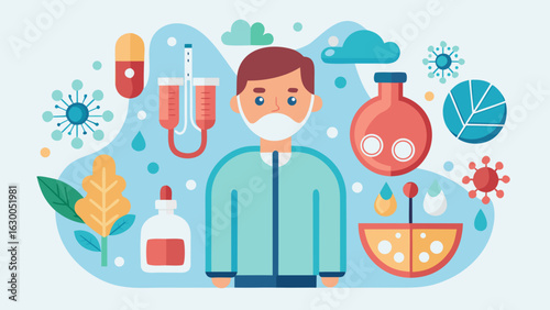 Legionnaires’ Disease Infographic – Symptoms, Causes and Prevention (Vector Illustration)