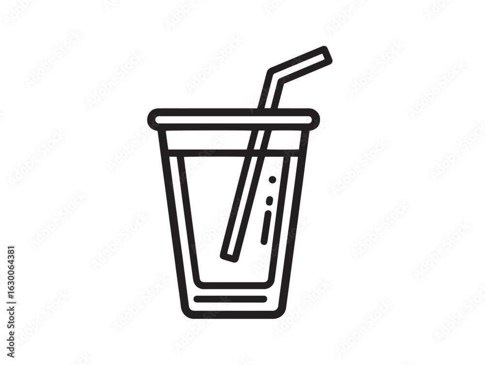 Refreshing agua fresca icon in clean vector style
