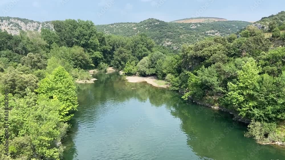 Mountain river in the forest, Cévennes Mountain river in the forest, Cévennes