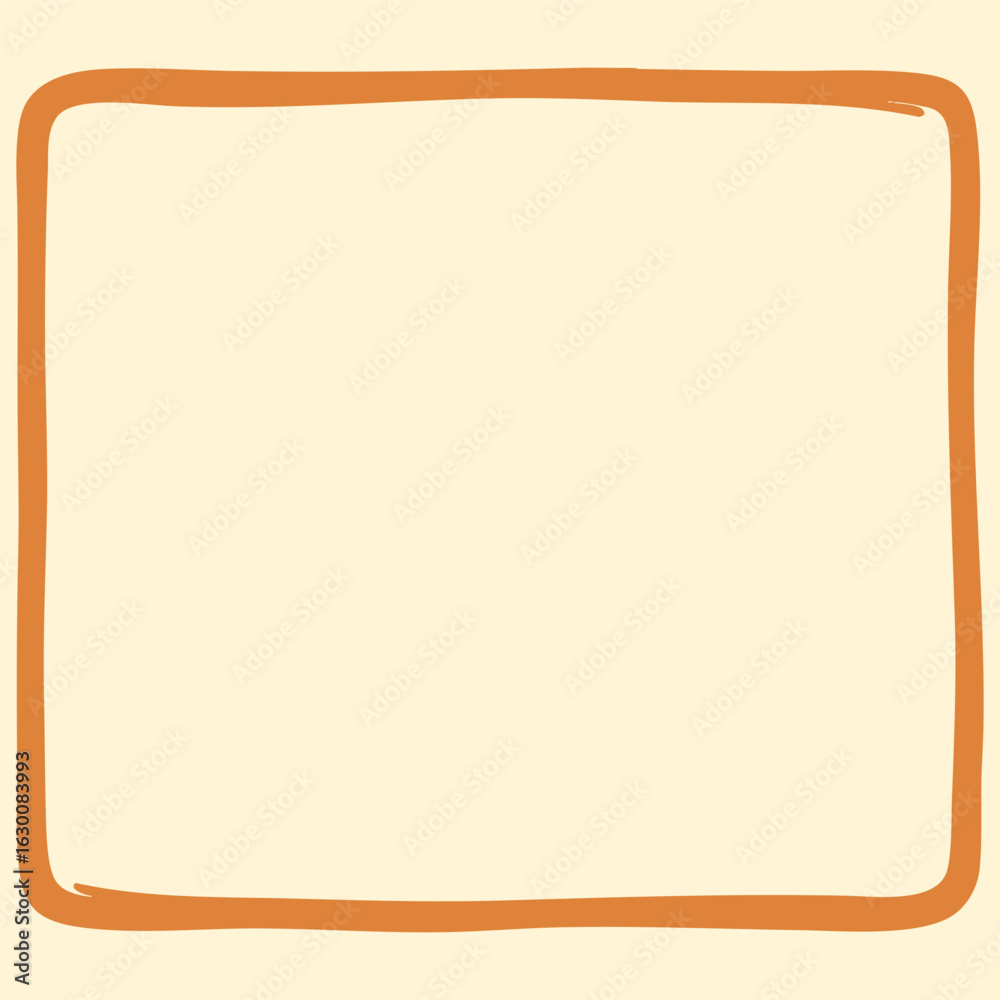 Obraz premium Hand-Drawn Rounded Rectangle Frame