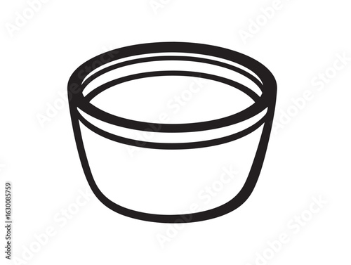 Elegant dairy buttermilk icon in 2D vector drawing