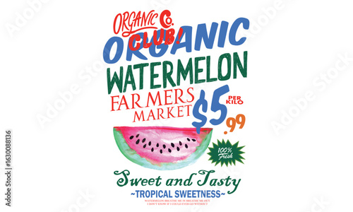 Sweet watermelon t shirt artwork. Watercolor fruit painting. Fresh watermelon fruit print. Eat more fruit. Watermelon fruit club print design. Tropical sweetness artwork.