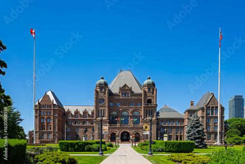 Photography Legislative Assembly of Ontario at Queens Park on a clear Summer day, Toronto