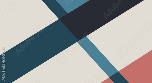 Abstract geometric background in blue, grey, and red colors