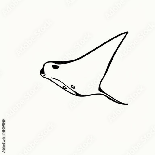 Black Manta Ray Animal Icon
