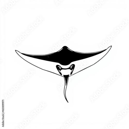 Black Manta Ray Animal Icon