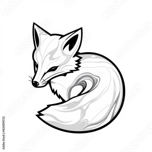 Marble Fox Animal Icon