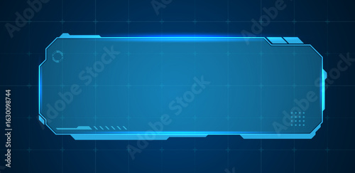 Futuristic interface or technology and text box