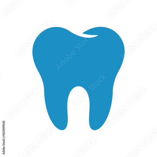 Single Tooth Vector Illustration on White Background for Dental Health and Oral Hygiene Concepts