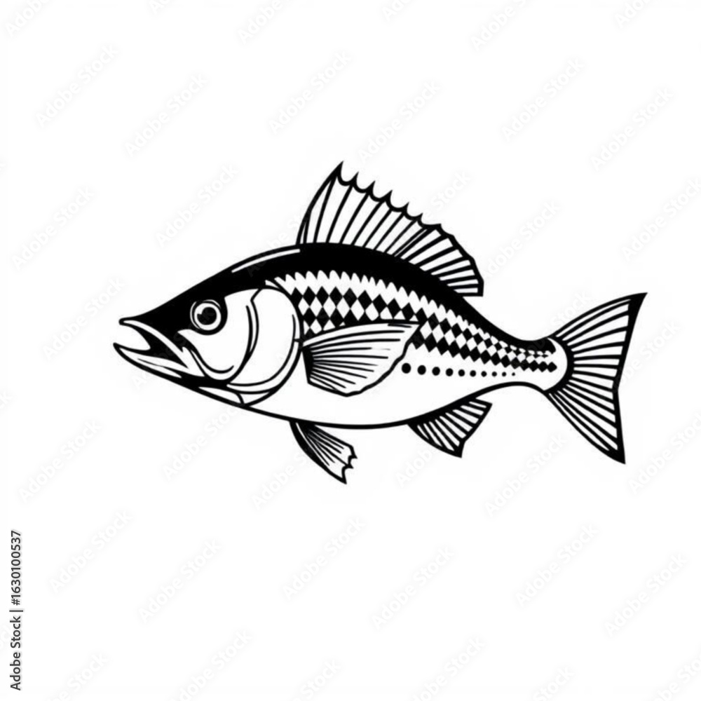 Fototapeta premium Mullet Fish Animal Icon