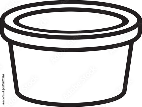 Creamy chocolate mousse icon in clean outlined design