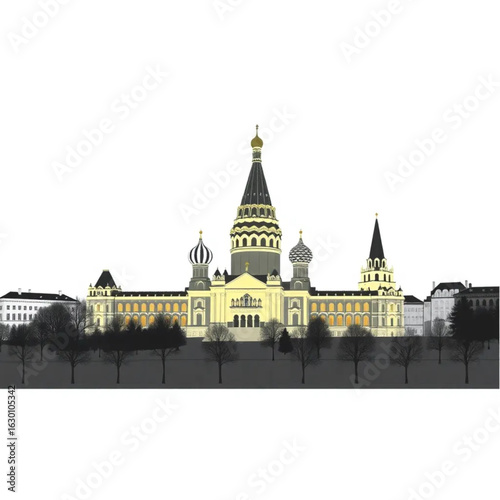 Kremlin glowing in Moscow during the crisp autumn afternoon