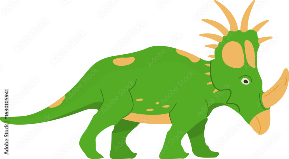 Fototapeta premium Cute dinosaur triceratops cartoon