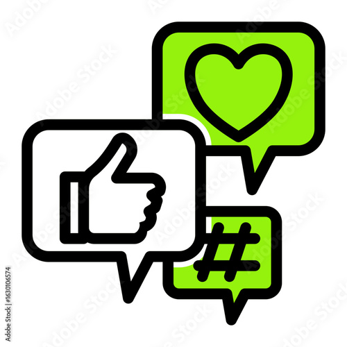 Online Community Platform Icon from Communication Collection (Outline Color Lineal Style)
